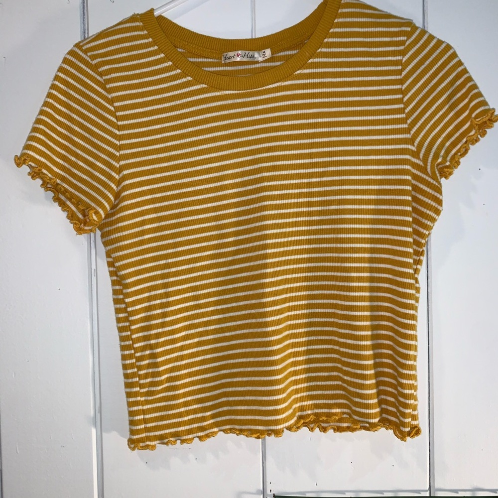 Yellow top.